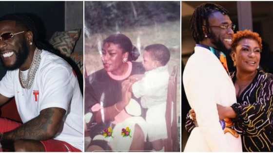 "Proudly Mama's boy": Fans react to cute childhood photos of Burna Boy and mum as he celebrates Mother's Day