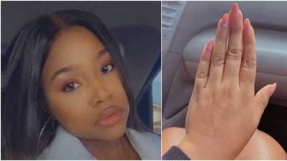 You will soon visit Shiloh - Social media blows hot as young lady rejects marriage proposal, shares photo of ringless fingers