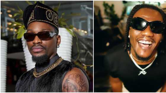 "Tobi Bakre is one of my favourite actors": Video as Pheelz gives BBNaija reality TV star his flowers