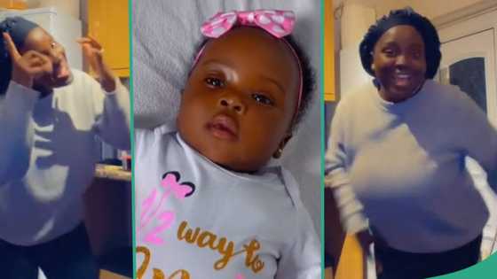 "It feels like a dream": Nigerian mum in joyous mood as her newborn baby sleeps throughout the night