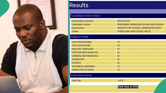 WAEC student gets straight A's in 9 subjects, excellent result selected for possible scholarship