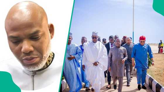 Photos, video emerge as Governor Otti visits Mazi Nnamdi Kanu in Sokoto prison