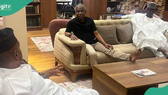 "What's going on?": Photos emerge as NSA Nuhu Ribadu visits El-Rufai at his residence