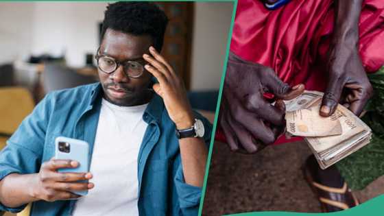 Nigerian man shows huge money he was mistakenly credited, vows to leave it in his account