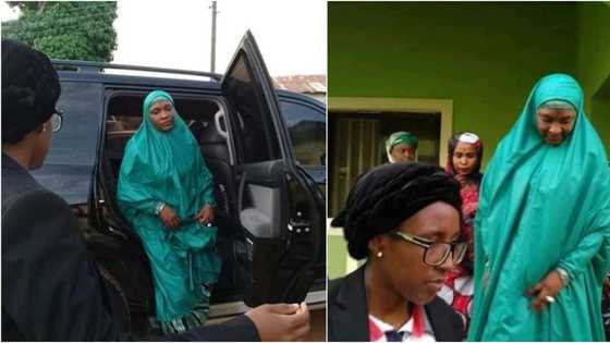 Kalli uwargidar gwamnan jihar Gombe, Asama'u Yahaya wacce ke sanya dogon hijabi har kasa