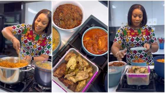 Woman shows how she packs assorted foods into fridge for hubby before travelling, video stirs reactions