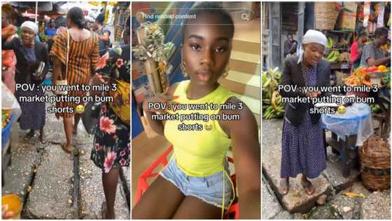 Lady wears bum shorts to market, fixes nails, preacher quickly opens bible: "People are unserious"