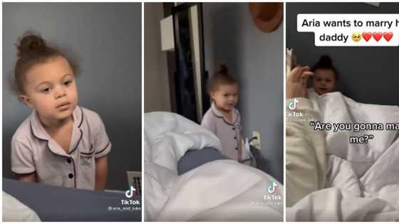 Video shows surprising moment cute little girl begged her father to marry her, Nigerians react