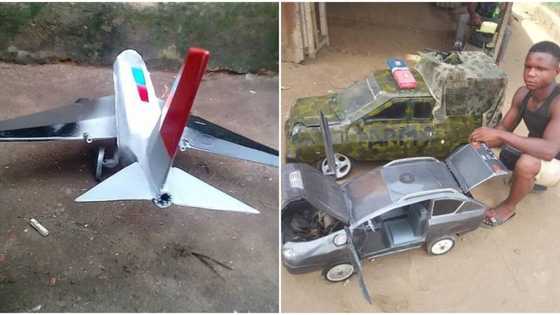 Wani hazikin matashi a Najeriya ya kera motoci da jirgin sama daga kananan karafa (Hotona)