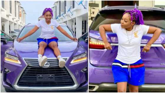 A gift from me to me: Young singer Guchi spoils herself with lovely new Lexus ride, Nigerians congratulate her