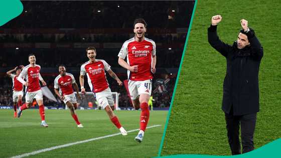 Mikel Arteta reacts after Rice’s free kicks help Arsenal thrash Real Madrid in UCL