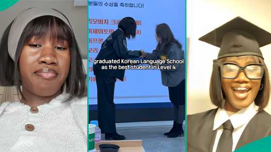 Nigerian lady in Korea graduates as best student in Korean language, shares next plan in viral video