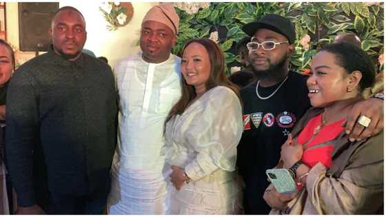 Oba Elegushi invites Davido, Zlatan and Perruzi to surprise his wife at her birthday dinner (photos, video)