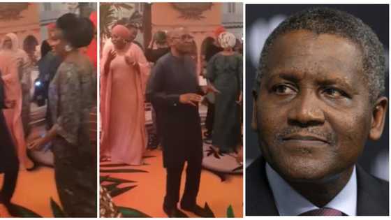 Dangote shows rich man legwork as he dances at event, viral video stirs massive reactions, wows Nigerians