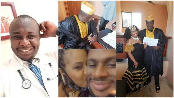 You snatched my wife from me - Nigerian man accuses colleague & friend, shares photo, video of him kissing her