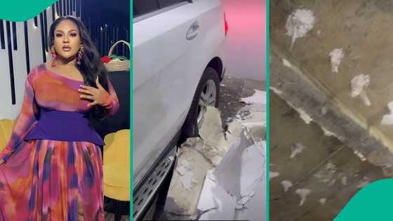 Nkechi Blessing suffers POP collapse at her Lekki home: "Only God fit help person"