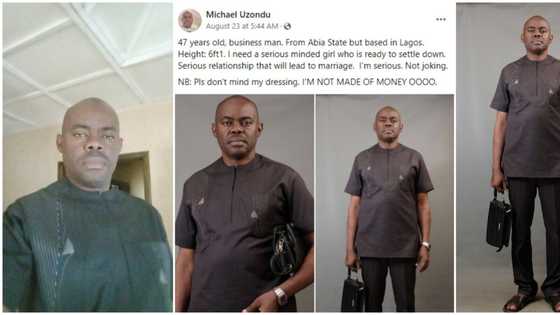 "Don't mind my dressing": 47-year-old Nigerian man looking for love advertises self on Facebook