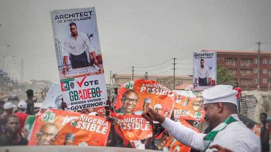 "No be Omo ale na Omo Eko Pataki": LP Rhodes-Virvour's rally steals Sanwo Olu's shine, netizen reacts