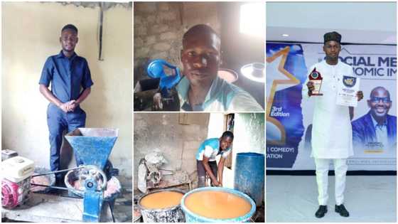 Smart young Nigerian man suspends university education to focus on his pap-making business, gives reason