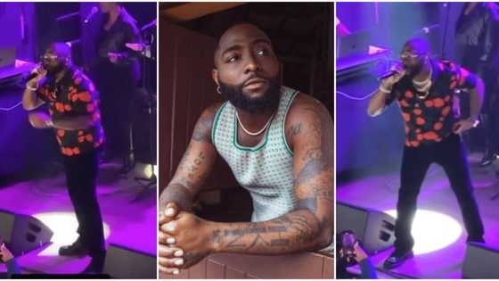 “E sweet like Juju dey worry me”: Fans go gaga as clip of Davido whining his waist during concert goes viral