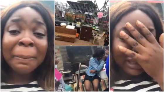 Lady cries after uncle threw her, siblings and mother out following dad's death, she asks for help in video