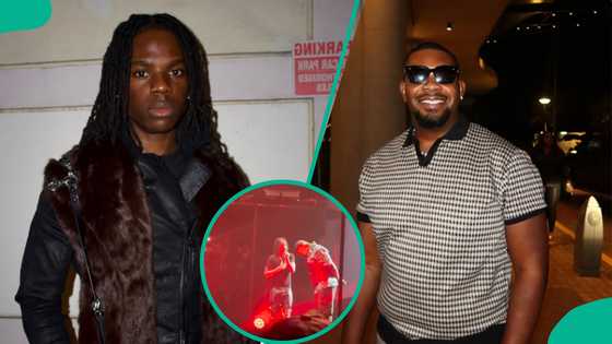 Don Jazzy bows as Rema gives him his flowers in front of crowd at MSG show in New York: “So humble”