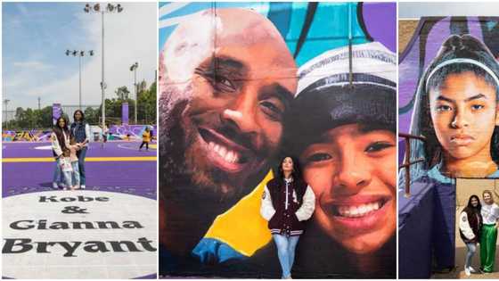 Kobe Bryant's wife Vanessa unveils lovely murals honouring late husband and daughter Gianna