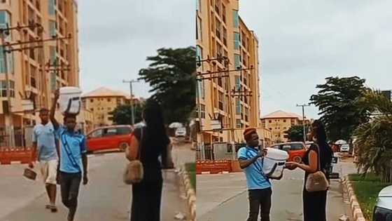 "Rare kind": Lady begs pure water seller for one, gives her & gets gifts for his kindness in prank video
