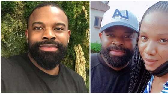 Female fan ecstatic as she meets Nollywood actor Gabriel Afolayan, shares cute selfie