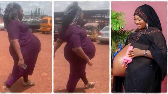 "Mama of twins": Pregnant woman with gigantic baby bump walks slowly, video goes viral on TikTok