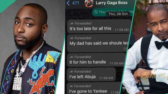 Alleged chat between Davido & Larry Gaga on reasons he arrested Abu Salami leaks: “He disgraced me”