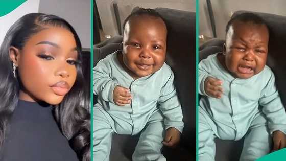 3-month-old baby quickly stops crying and smiles after mum pointed camera at him in funny video