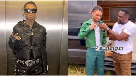 "N62m for tattoo?" Nigerians react as US rapper Swae Lae jumps on Egungun's 'tell the price', video trends