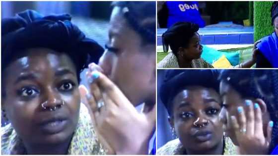 BBNaija: Arin sheds tears as she consoles crying Angel who shared her mental health struggles