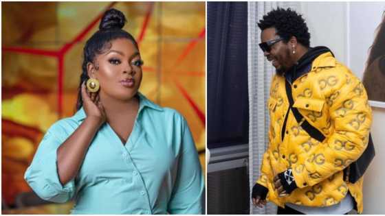 “Famzing don start”: Fans react as Eniola Badmus pens down touching note to Olamide, calls him her man crush