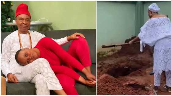 "Bye dad": Maureen Esisi pours sand over late father's casket in emotional video, celebs console her