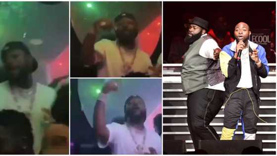 Video shows Davido singing and vibing to Wizkid's old song with passion at event, sparks reactions