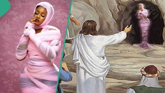 Drama as Nigerians compare BBNaija's Phyna's bandage outfit to Lazarus', edited pics trend