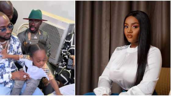 Davido, Chioma and their son Ifeanyi attend family event together, stir sweet reactions from fans online