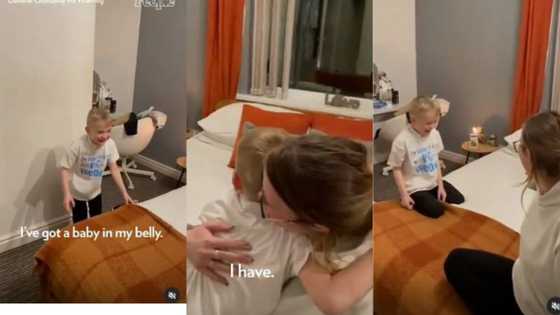 "Emotional moment": Little boy cries upon receiving news that he’ll soon be a big brother