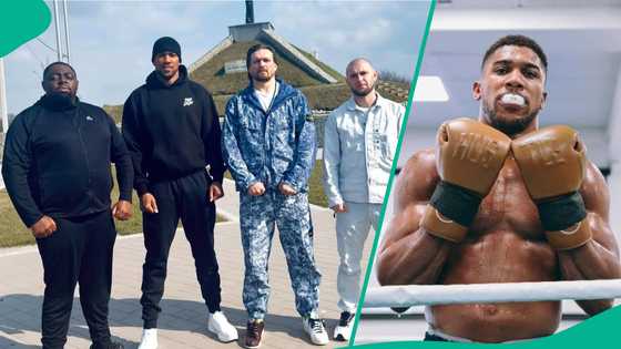 Anthony Joshua shows support with Ukraine visit alongside Oleksandr Usyk