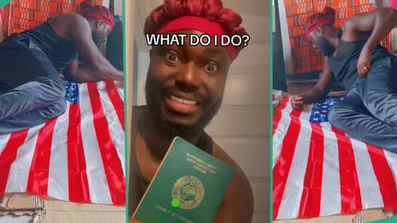 "What if it's a dream?" After getting US visa, man puts it under bed, uses American flag as bedsheet