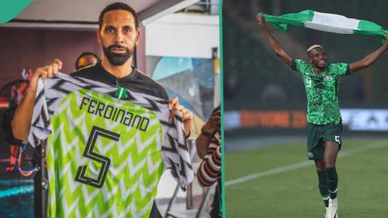 "Nigeria all the way": Manchester United legend Rio Ferdinand shows off Super Eagles jersey