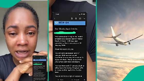 "I don't want to go back to Nigeria": Lady breaks down in tears as husband removes her from his visa