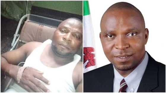 Prominent PDP chieftain beaten for wearing Atiku shirt at Governor Ortom's rally in Benue state, video emerges