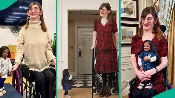 People marvel after hearing voices of world's tallest and shortest women who met for first time