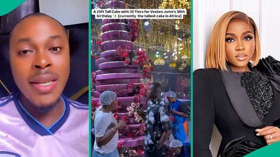 Man shares why Veekee James' N18 million birthday cake is not worth the money, video trends online