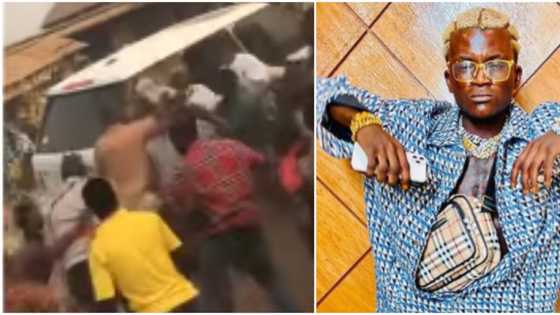 He'll go back to the trenches: Reactions as video shows moment Portable rained money on fans on the street