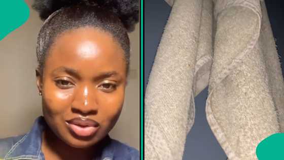 Lady who lodged in Ibadan hotel shares what she noticed on towel she used