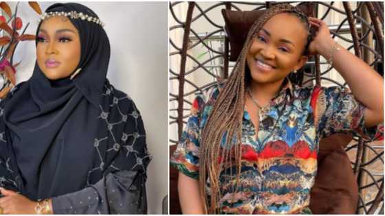 Alhaja: Fans gush over stunning photo of actress Mercy Aigbe as she rocks beautiful Abaya and veil